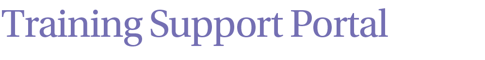 Training Support Portal